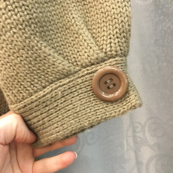 1/2 Bell Sleeved Belted Knit Sweater Cardigan - Picture 10 of 13